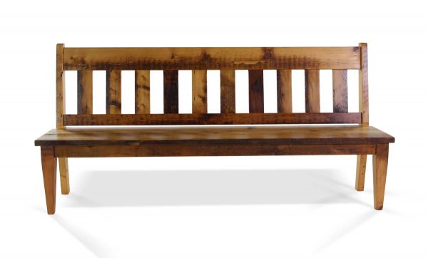 Farm Tables - Handmade 7 ft Pine Natural Stain Slatted Bench