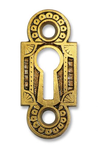 Keyhole Cover Antique Victorian Brass Key Hole Cover Escutcheon 