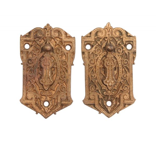 Keyhole Covers - Pair of Aesthetic Bronze Keyhole Covers