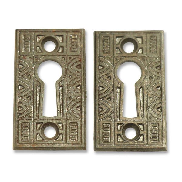 Keyhole Covers - Pair of Vintage Aesthetic Cast Iron Key Covers