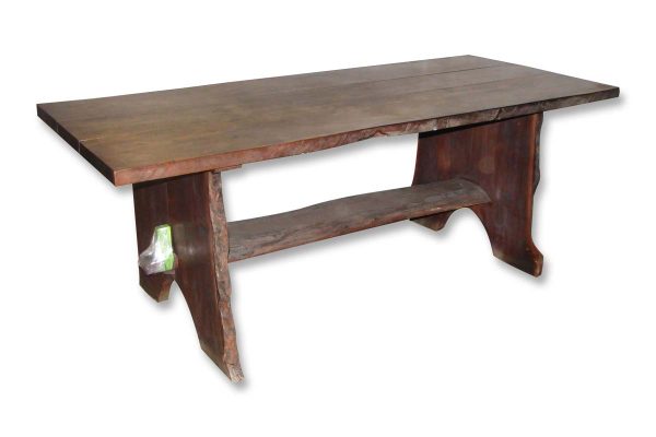 Kitchen & Dining - Antique 7 Foot Rustic American Walnut Dining Table