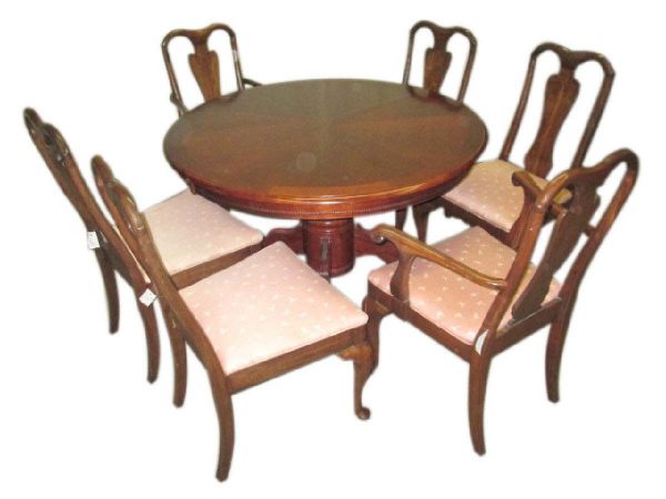 Kitchen & Dining - Traditional Four Foot Dining Table with Leaf & Chairs