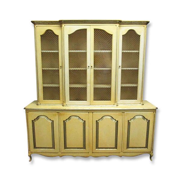 Kitchen & Dining - Vintage French Provincial Breakfront China Cabinet