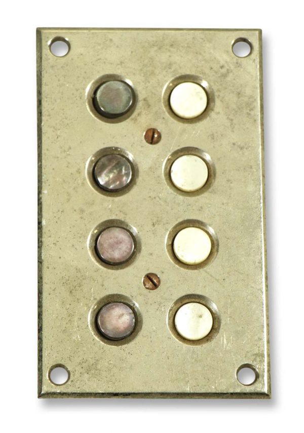 Lighting & Electrical Hardware - Antique Mother of Pearl 8 Button Light Switch