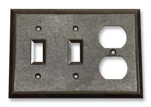 Lighting & Electrical Hardware - Brown Plastic Gang Switch & Electrical Outlet Plug Combo Switch Plate Cover