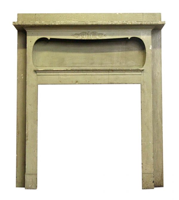 Mantels - Antique 6 ft Tall Wood Classic Mantel with Cubby