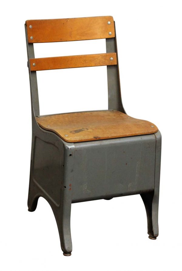 Office Furniture - Vintage Cooper Center Childs School Chair with Cubby