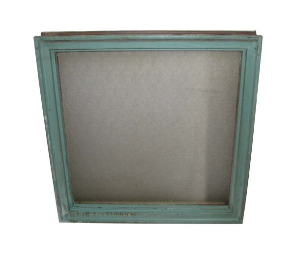 Reclaimed Windows - Vintage Metal Square 41 in. Window with Textured Glass