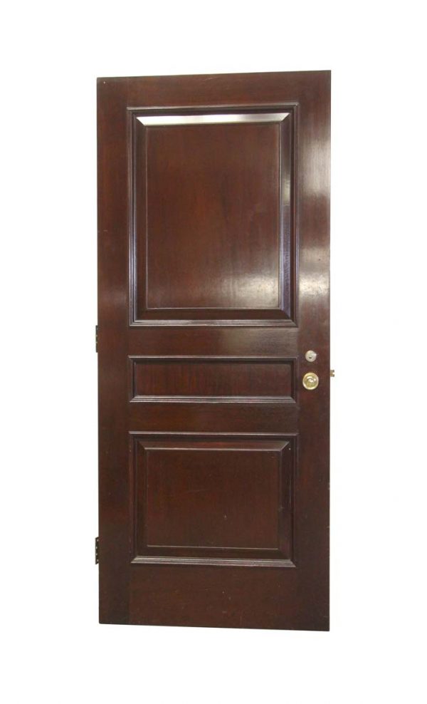 Standard Doors - Vintage 3 Pane Solid Wood Privacy Door 79.5 x 33.5