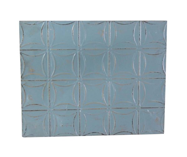 Tin Panels - Handmade Blue Squares Antique Tin Panel