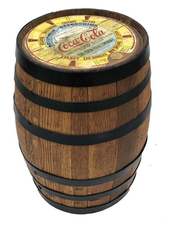 Barrels & Crates - Vintage 5 Gallon Wooden Coca-Cola Syrup Keg Barrel
