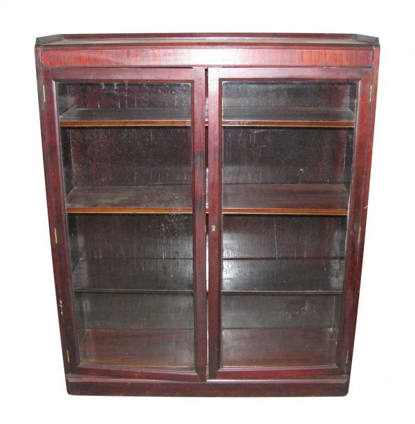 Bookcases - Antique Classic Mahogany Display Cabinet with Four Shelves