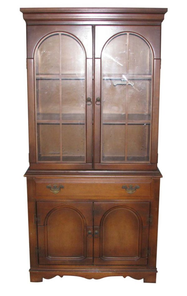 Cabinets - 1950s Traditional Walnut Dining Room Storage Hutch