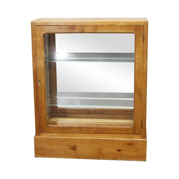 Commercial Furniture - Vintage Wooden Tabletop Vitrine with Glass Shelves