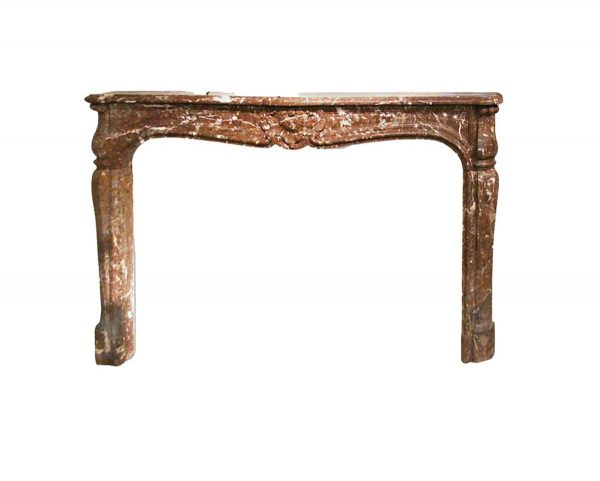 Danny Alessandro Mantels - 18th Century Louis XV Mantel with Hand Carved Rouge Royale Brown Marble