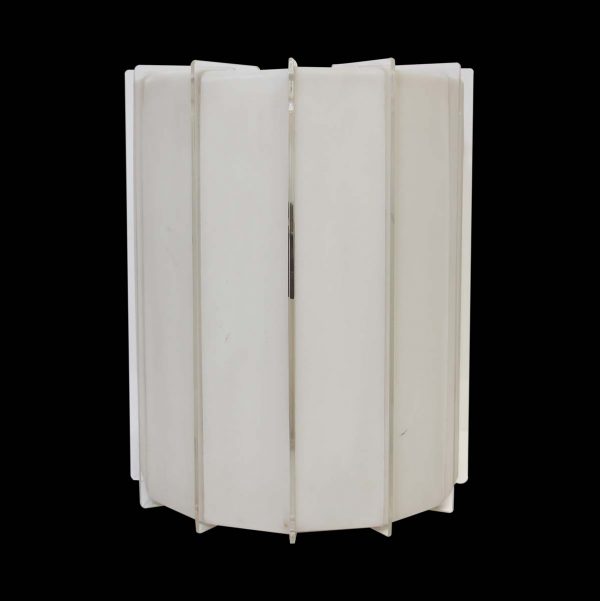 Down Lights - Mid Century Modern White Cylinder Plastic Pendant Light
