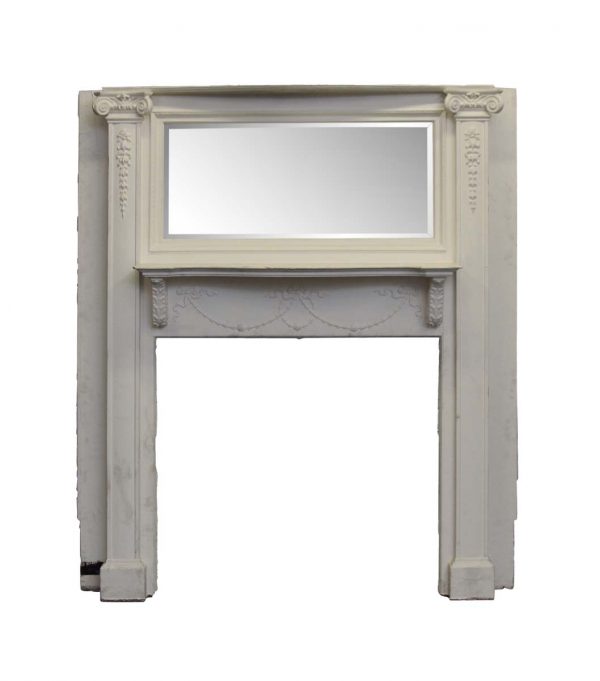 Mantels - Antique Federal Wooden Mantel with Beveled Mirror