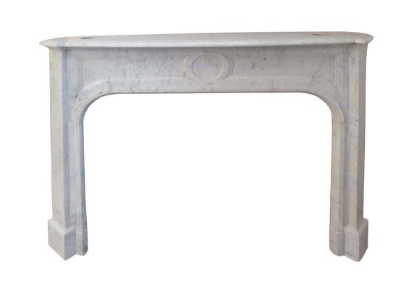 Mantels - Reclaimed The Plaza Hotel White Marble Fireplace Mantel