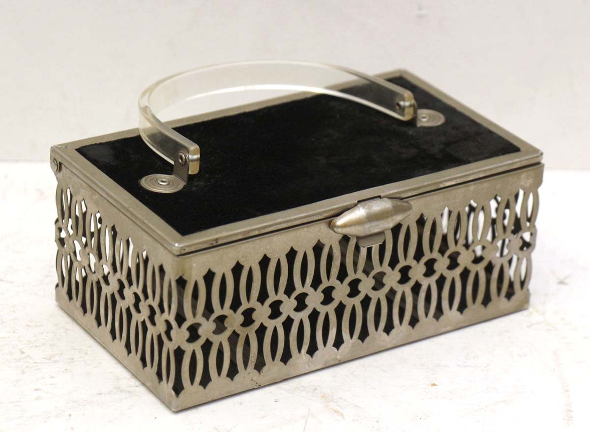 SASHA Gold Box Purse Clutch w/ Chunky Diamond Latch Long Metal Chain Strap  | eBay