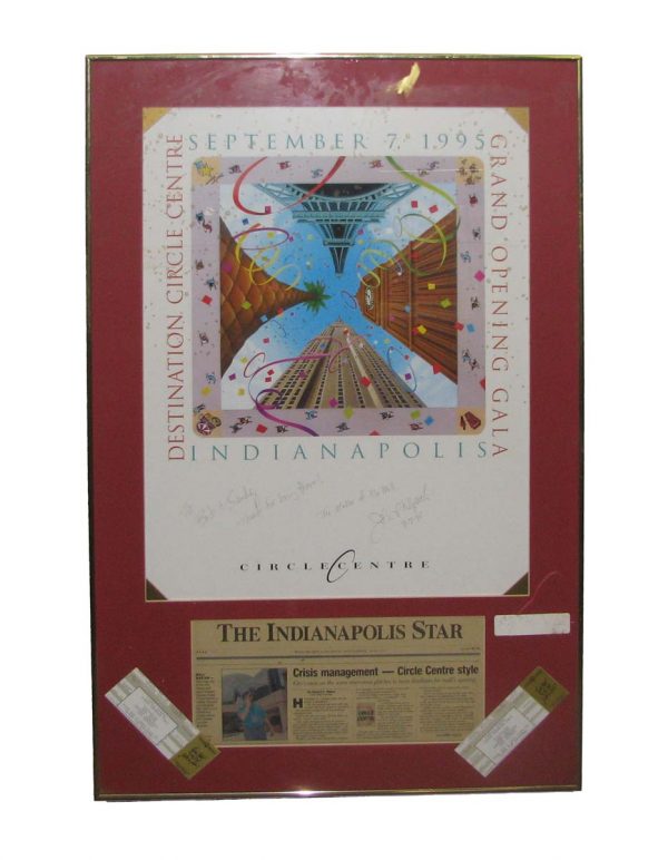 Posters - 1990s Signed Destination Circle Centre Grand Opening Gala Poster