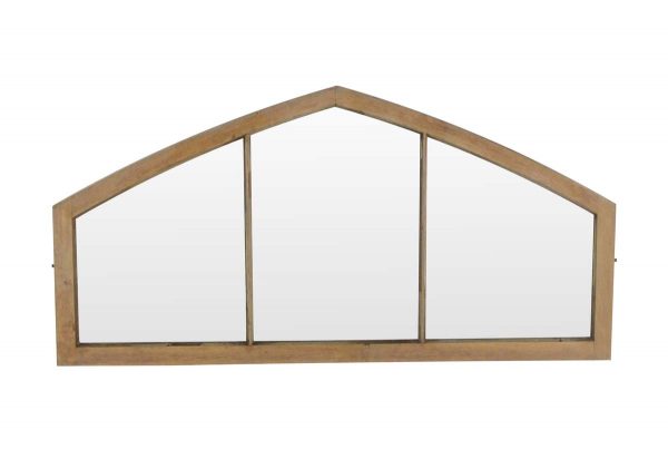 Reclaimed Windows - Antique Gothic Arch Peaked Wood Transom Reclaimed Window