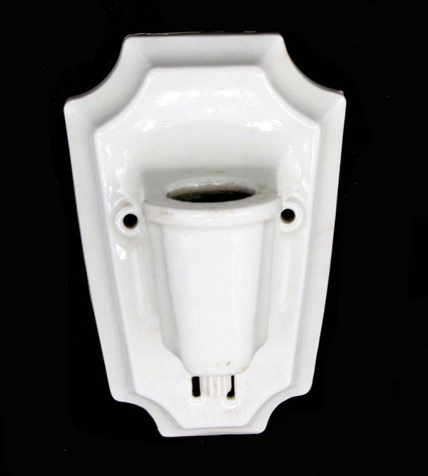 Sconces & Wall Lighting - 1930s Traditional White Single Ceramic Wall Sconce with Turn Switch