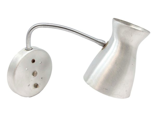 Sconces & Wall Lighting - Vintage Brushed Aluminum Mid Century Wall Sconce
