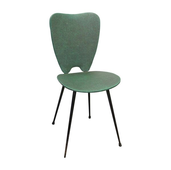 Seating - 1960s Mid Century Green Vinyl Chair