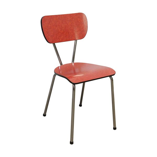 Seating - Vintage Mid Century Red Steel Kitchen Chair