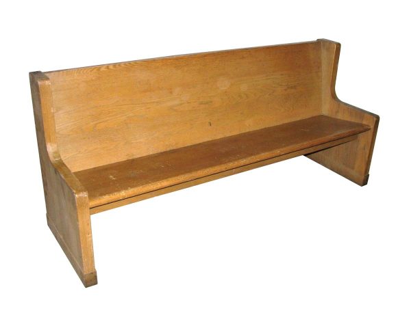 Seating - Vintage Solid Oak 6 Foot Courtroom Bench