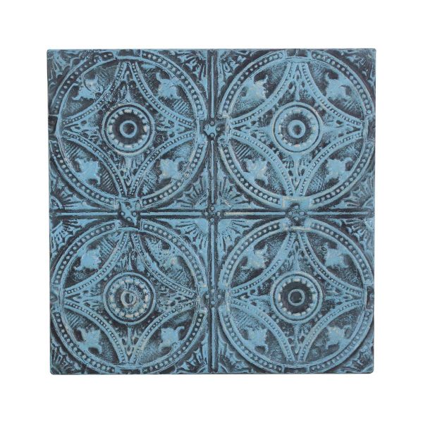 Tin Panels - Handmade Blue Quadrant Antique Tin Panel