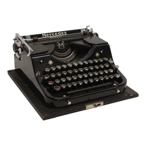 Typewriters - Antique Black Mercedes Selekta Typewriter