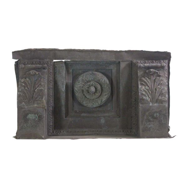 Corbels - 1910s Copper Cornice Corbels with Central Flower Medallion NYC