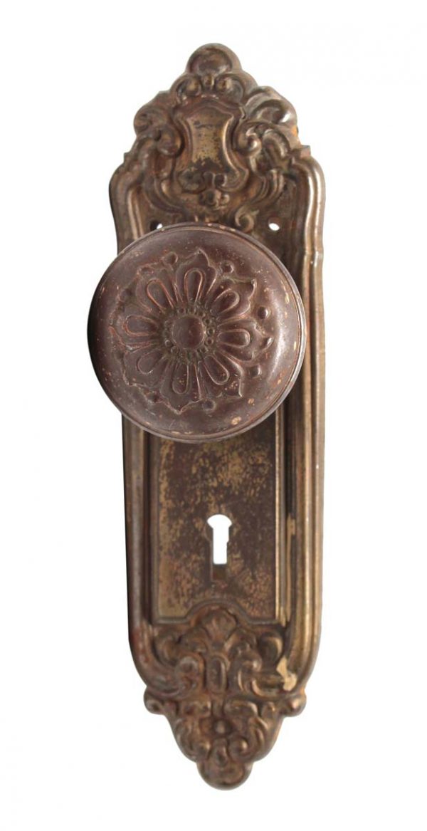 Door Knob Sets - Antique Sargent RD Wrought Steel Door Knob Set