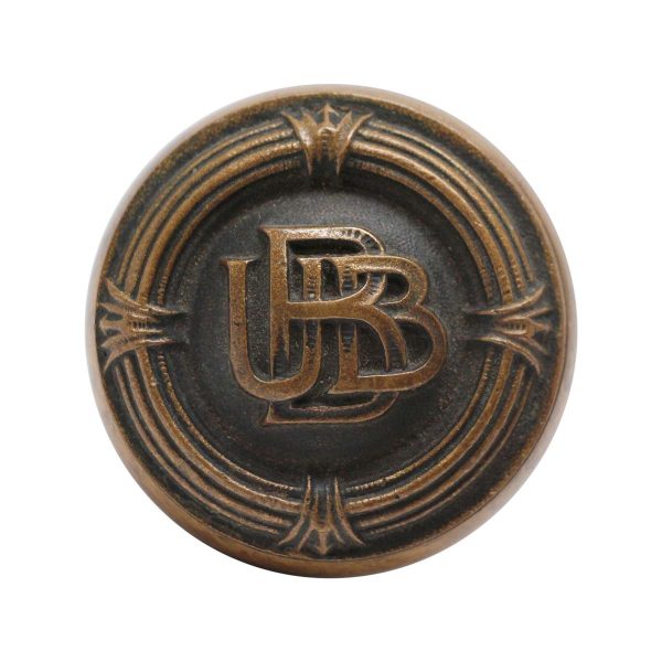 Door Knobs - Antique 1900s UBB Corbin Bronze Emblematic Door Knob
