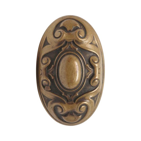 Door Knobs - Antique 1910s Yale & Towne Bronze Meridian Oval Door Knob