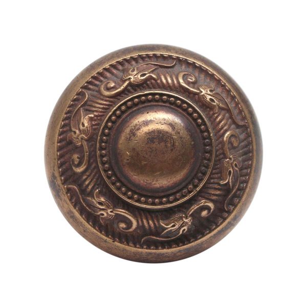 Door Knobs - Antique Sargent Brass Concentric Single Entry Dalton Door Knob