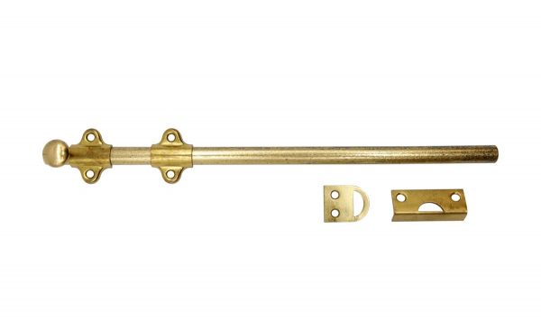 Door Locks - Olde New Steel Brass Plated Floor Bolt