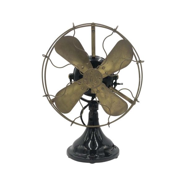 Fans - Antique General Electric 13 in. 3 Speed Fan with Brass Cage & Blade