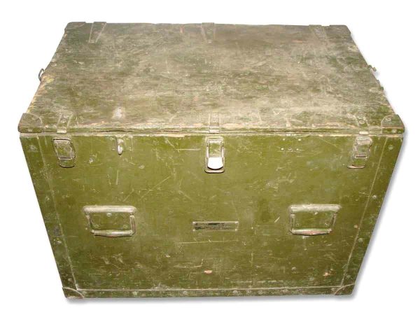 Industrial - Vintage US Army Green Wooden Storage Box