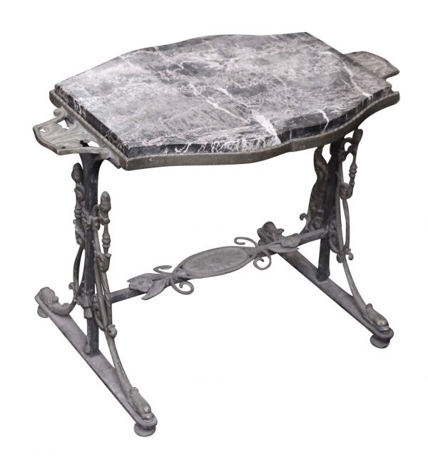 Living Room - Victorian Bronze Side Table with Marble Top