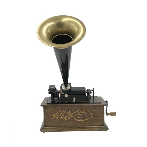 Musical Instruments - Antique Edison Standard Phonograph with 5 Records