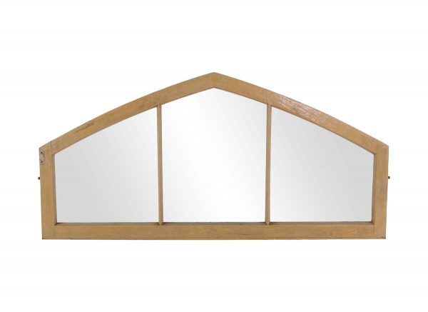 Reclaimed Windows - Reclaimed Wood Framed Gothic Arch Peaked Transom Window