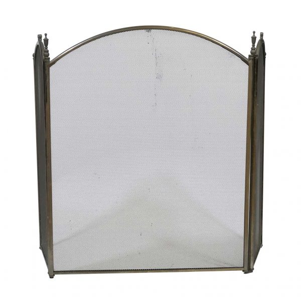 Screens & Covers - Vintage Traditional Brass Trifold Fire Screen