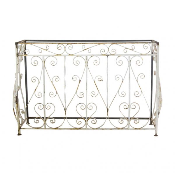 Table Bases - White Wrought Iron Console Table Base