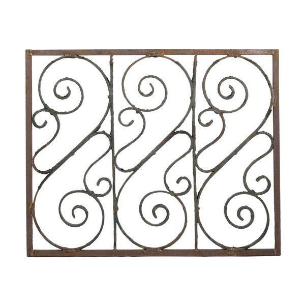 Balconies & Window Guards - 1900s Wrought Iron S Scroll Curve Panel