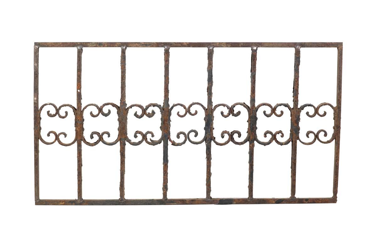Antique Wrought Iron Center Curl Panel Guard | Olde Good Things