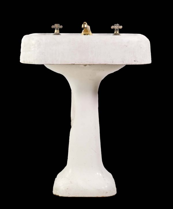 Bathroom - 1910s Classic Cast Iron Enameled Pedestal Sink