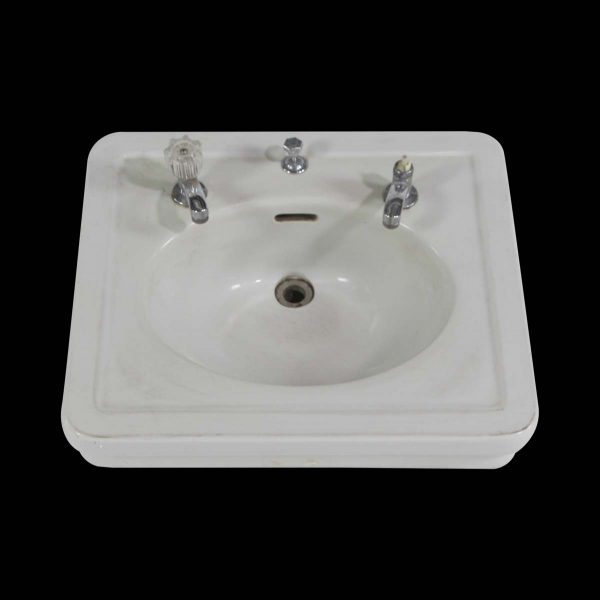 Bathroom - 1920s Vitreous China Solid Trenton Porcelain Co. Sink