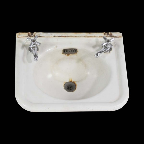 Bathroom - 1990s 20 in. White Enamel Over Cast Iron Sink